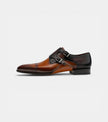 The Bologna Double Monk Straps - Handcrafted Two-Tone Leather Double Monk Strap Shoes for men