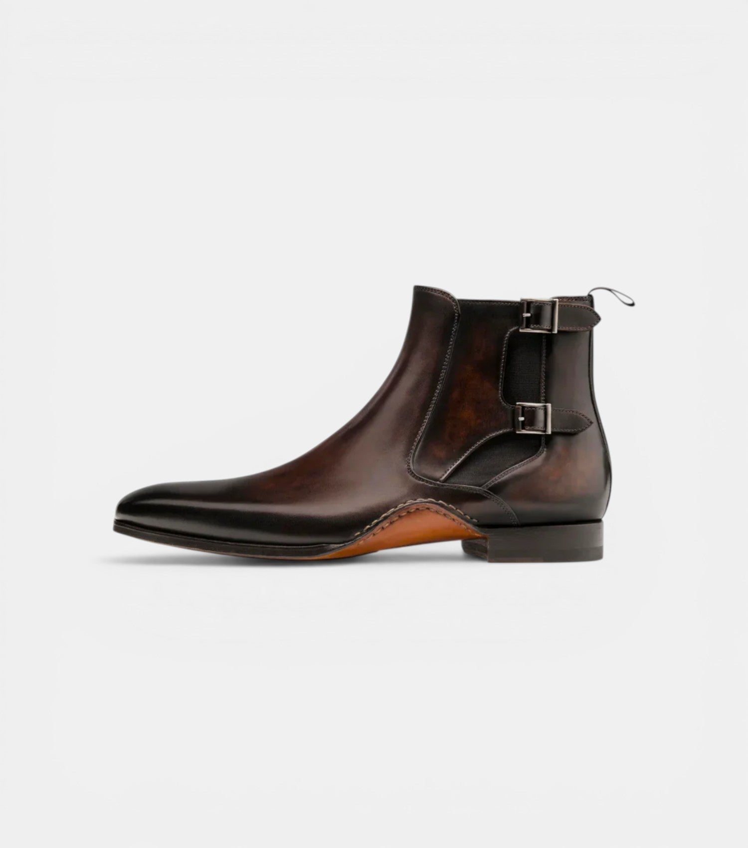 The Parma Chelsea Boots - Handcrafted Dark Brown Leather Chelsea Jodhpur Hybrid Boots