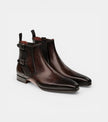 The Parma Chelsea Boots - Handcrafted Dark Brown Leather Chelsea Jodhpur Hybrid Boots
