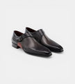 The Genoa Single Monk Straps - Handcrafted Graphite & Burgundy Leather Single Straps for men