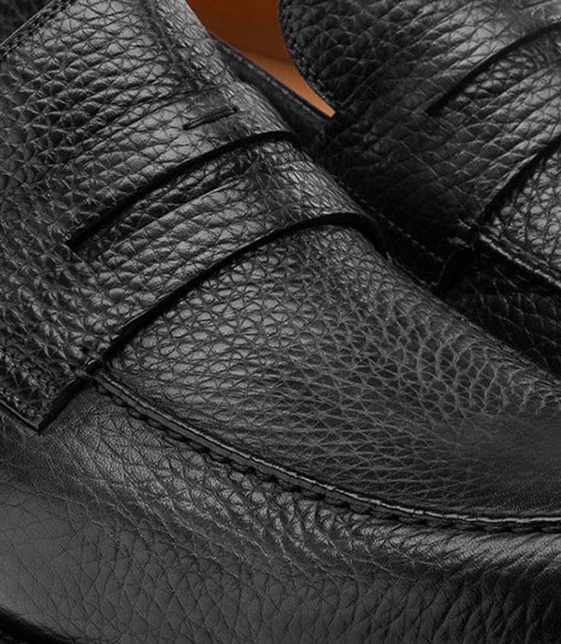 The Trani Loafers - Handcrafted Wine and black Saffiano Leather Loafers for Men