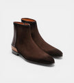 The Grosseto Chelsea Boots - Handcrafted Dark Brown Braided Leather Chukka Boots for Men