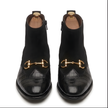 The Cortina Handcrafted Tan Croc-Embossed Leather Jodhpur Chelsea Boots for Men