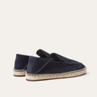 The Capri Notte Navy and Burnt Red Suede Espadrille Loafers for Men