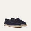 The Capri Notte Navy and Burnt Red Suede Espadrille Loafers for Men