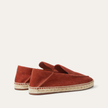 The Capri Notte Navy and Burnt Red Suede Espadrille Loafers for Men