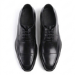 The Amalfi Black Leather Derby Oxfords Shoes for Men