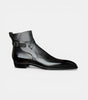 The Marche Chelsea Boots - High-Ankle Black Leather Monk Strap Dress Boots for men