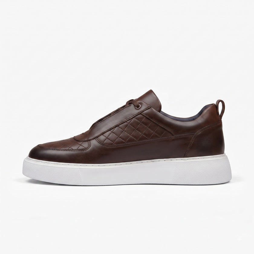 The Portofino Marrone Quilted Sneaker