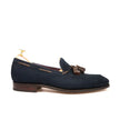 The Cesena Loafers - Handcrafted Navy Suede Loafers for Men