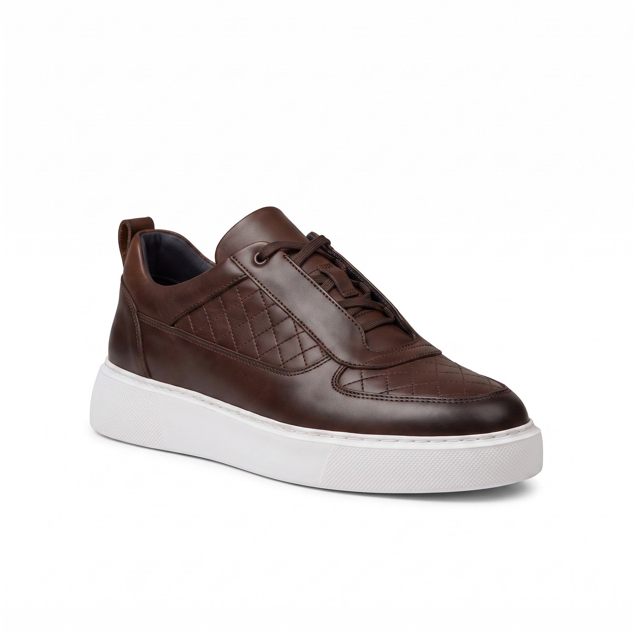 The Portofino Marrone Quilted Sneaker