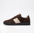 The Cortina Espresso Suede Trainer