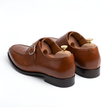 The Verona Handcrafted Black Croc-Embossed Leather Single Monk Strap Shoes