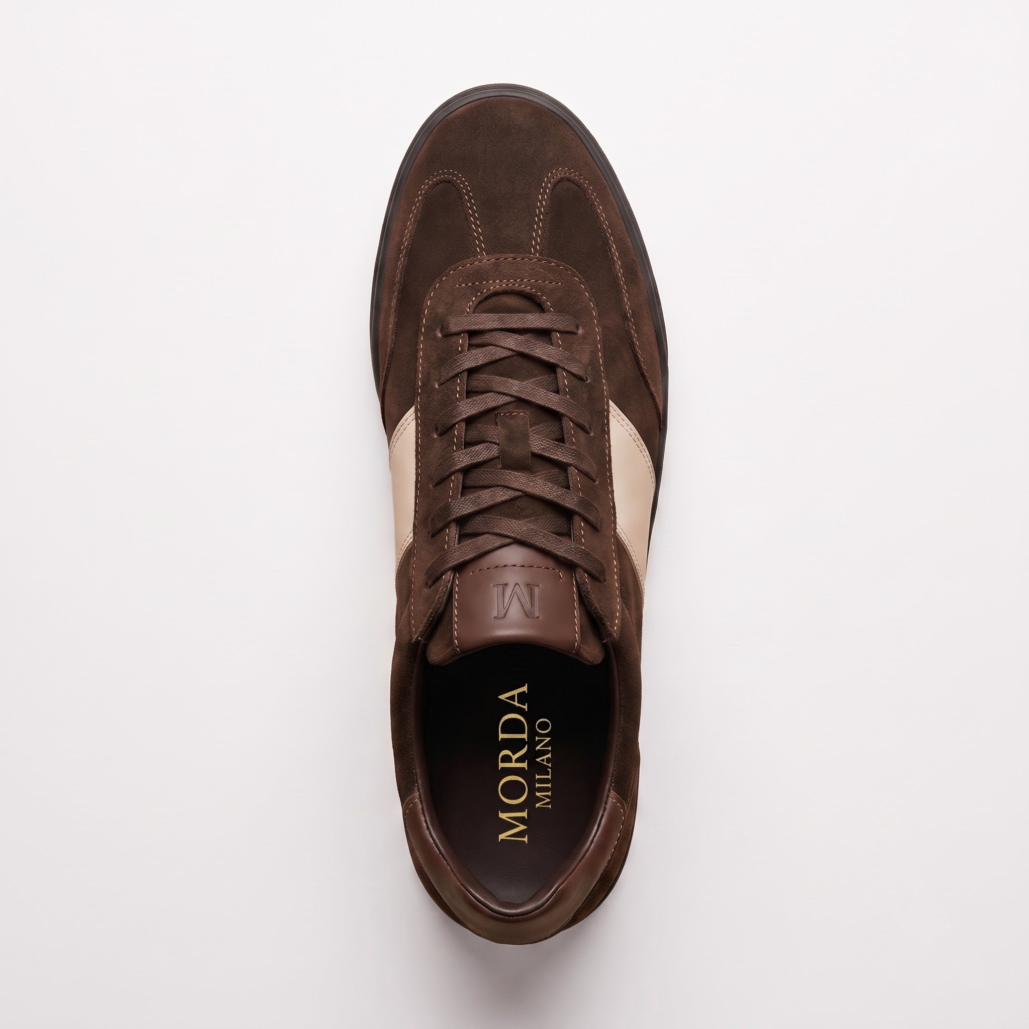 The Cortina Espresso Suede Trainer