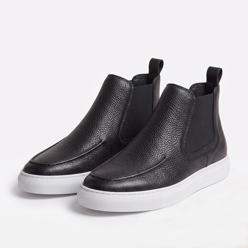 The Navigli Noir High-Top Chelsea Sneaker