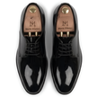 The Como Handcrafted Black Patent Leather Derby Shoes for Men