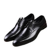 The Amalfi Black Leather Derby Oxfords Shoes for Men