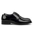 The Como Handcrafted Black Patent Leather Derby Shoes for Men