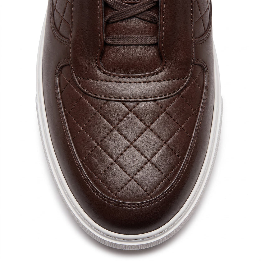 The Portofino Marrone Quilted Sneaker