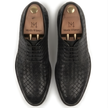 The Venezia Handwoven Tan Leather Oxford Lace-Up Shoes for Men