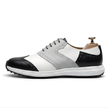 The Portofino Handcrafted Black & White Leather Brogue Sneakers for Men