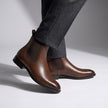 The Marcellus Handcrafted Italian-Inspired Brown Leather Chelsea Boots for Men