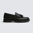 The Rimini Handcrafted Moccasin stitch Black Leather Tassel Loafers for Men