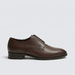 The Treviso Handcrafted Deep Brown Leather Plain-Toe Derby for Men