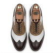 The Portofino Brown, White & Taupe Leather Oxford Lace ups for Men