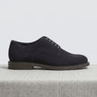 The Montreux Handcrafted Midnight Navy Suede Leather Derby Shoes for Men