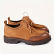 The Bellagio Handcrafted Tan Suede and Leather Wingtip with Refined Moc Toe Derby for Men