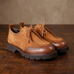 The Bellagio Handcrafted Tan Suede and Leather Wingtip with Refined Moc Toe Derby for Men