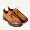 The Bellagio Handcrafted Tan Suede and Leather Wingtip with Refined Moc Toe Derby for Men