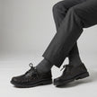 The Laurent Handcrafted Leather with Moc-Toe Detailing and Rugged Contemporary Sole boat loafers for Men