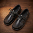 The Laurent Handcrafted Leather with Moc-Toe Detailing and Rugged Contemporary Sole boat loafers for Men