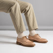 The Noto Handcrafted Sandstone Leather wholecut Oxfords for Men