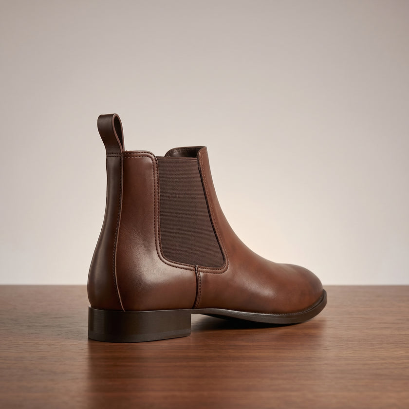 The Marcellus Handcrafted Chestnut Leather Chelsea Boots – Refined Classic Silhouette with Timeless Sophistication