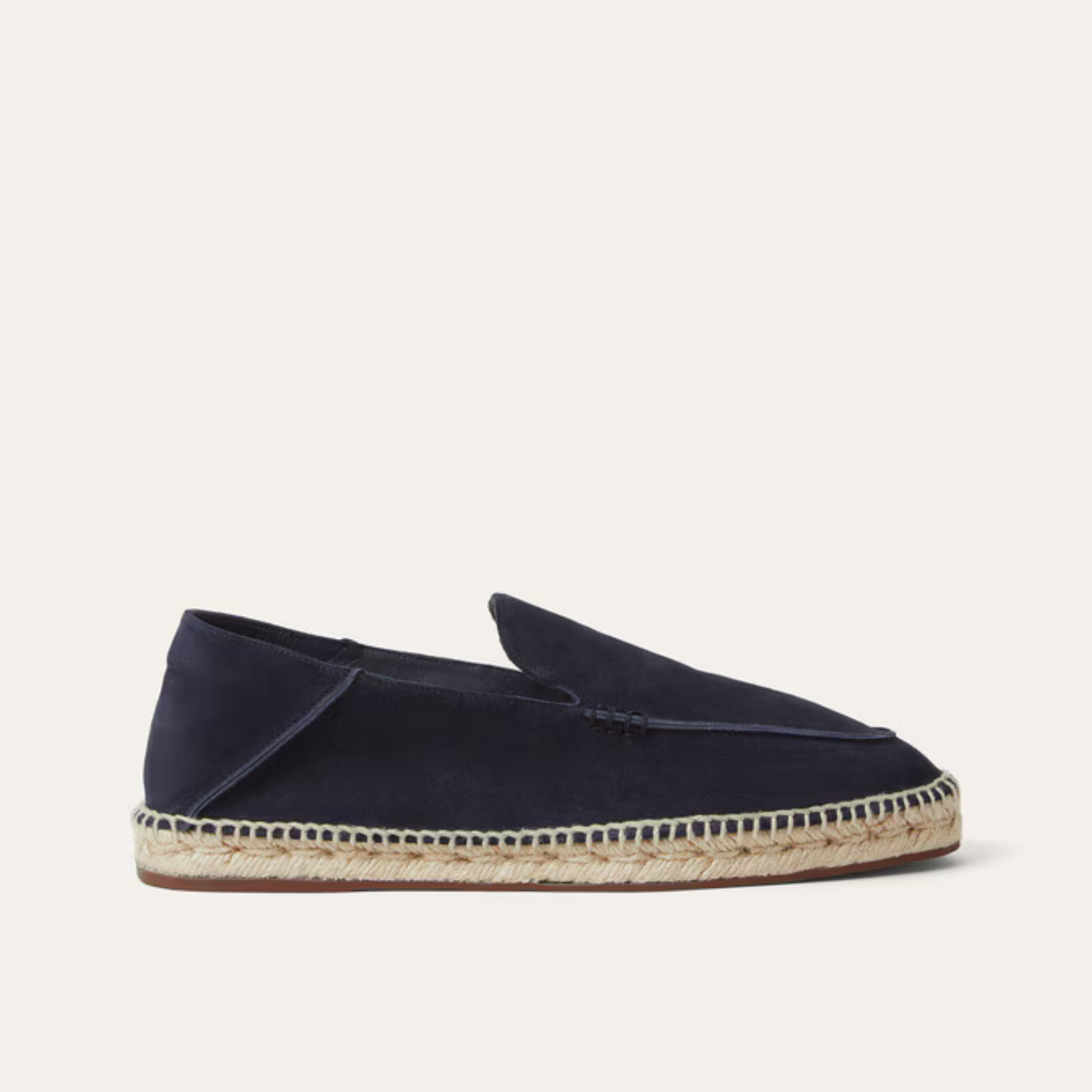 The Capri Notte Navy and Burnt Red Suede Espadrille Loafers for Men