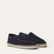 The Capri Notte Navy and Burnt Red Suede Espadrille Loafers for Men
