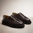 The Pietra Bordeaux Textured Leather Derby Shoes Refined Oxford Silhouette with Rugged Lug Sole for Men