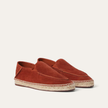 The Capri Notte Navy and Burnt Red Suede Espadrille Loafers for Men