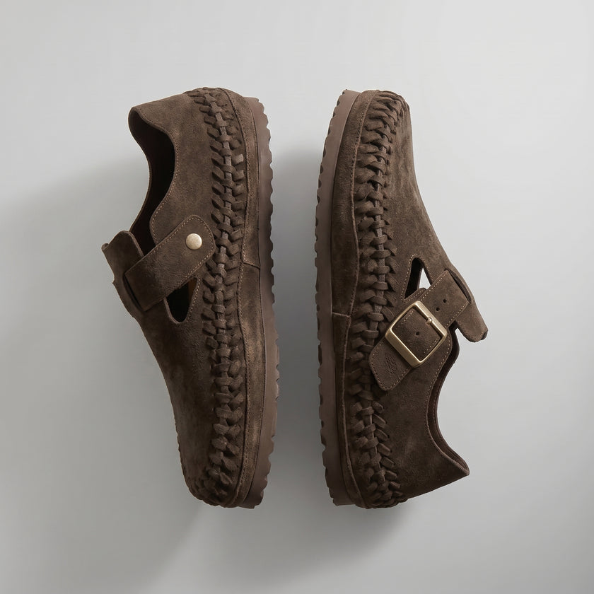The Montevero Handwoven Buckle Mules for Men Rich Brown Slip-On Shoes for Men
