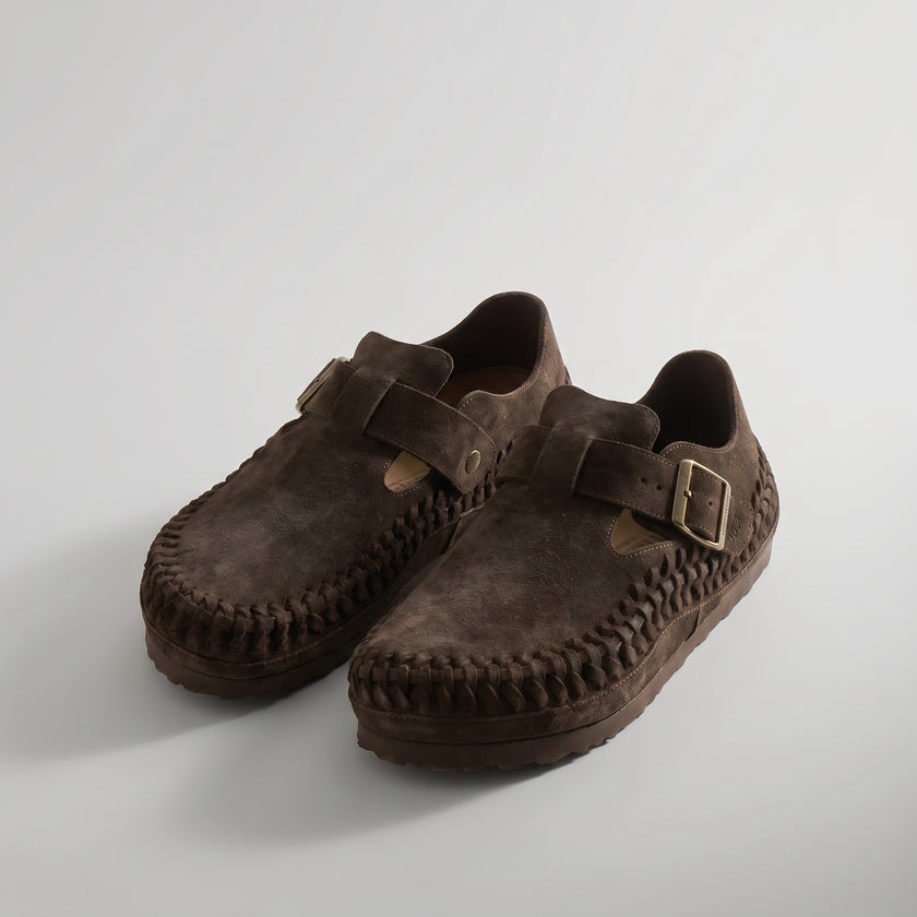 The Montevero Handwoven Buckle Mules for Men Rich Brown Slip-On Shoes for Men