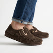 The Montevero Handwoven Buckle Mules for Men Rich Brown Slip-On Shoes for Men