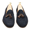 The Cesena Loafers - Handcrafted Navy Suede Loafers for Men