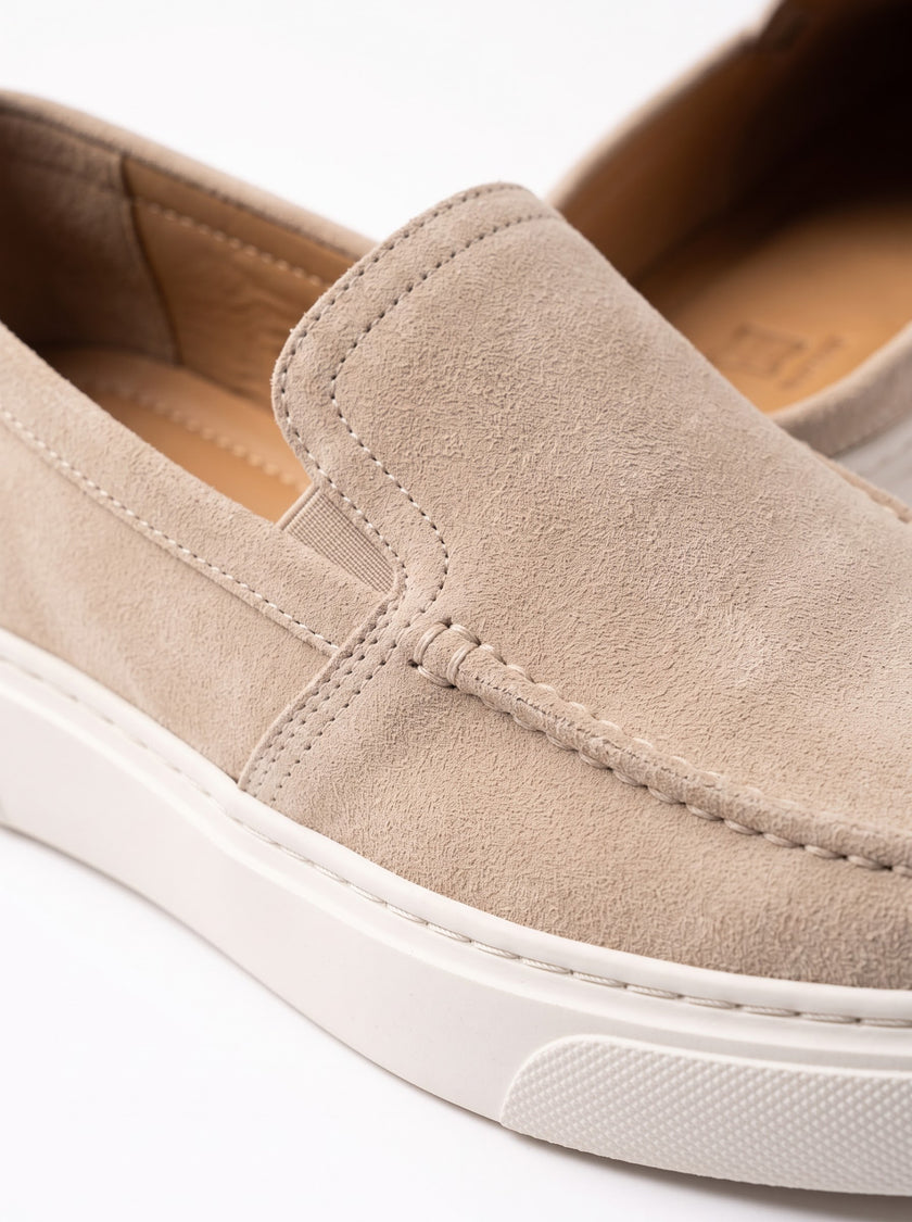 The Portofino Cioccolato Suede Slip-On