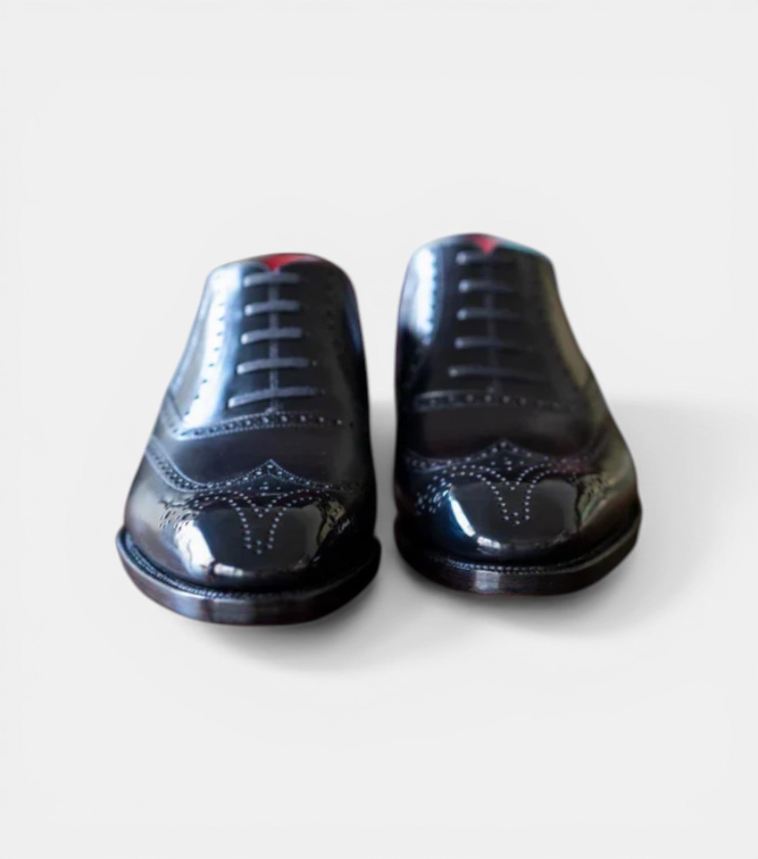 The Carpi Oxfords Lace ups - Handcrafted Black Leather Wingtip Grained Oxford Shoes