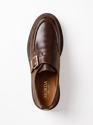 The Torino Chunky Handcrafted leather Single Monk Strap shoes for Men