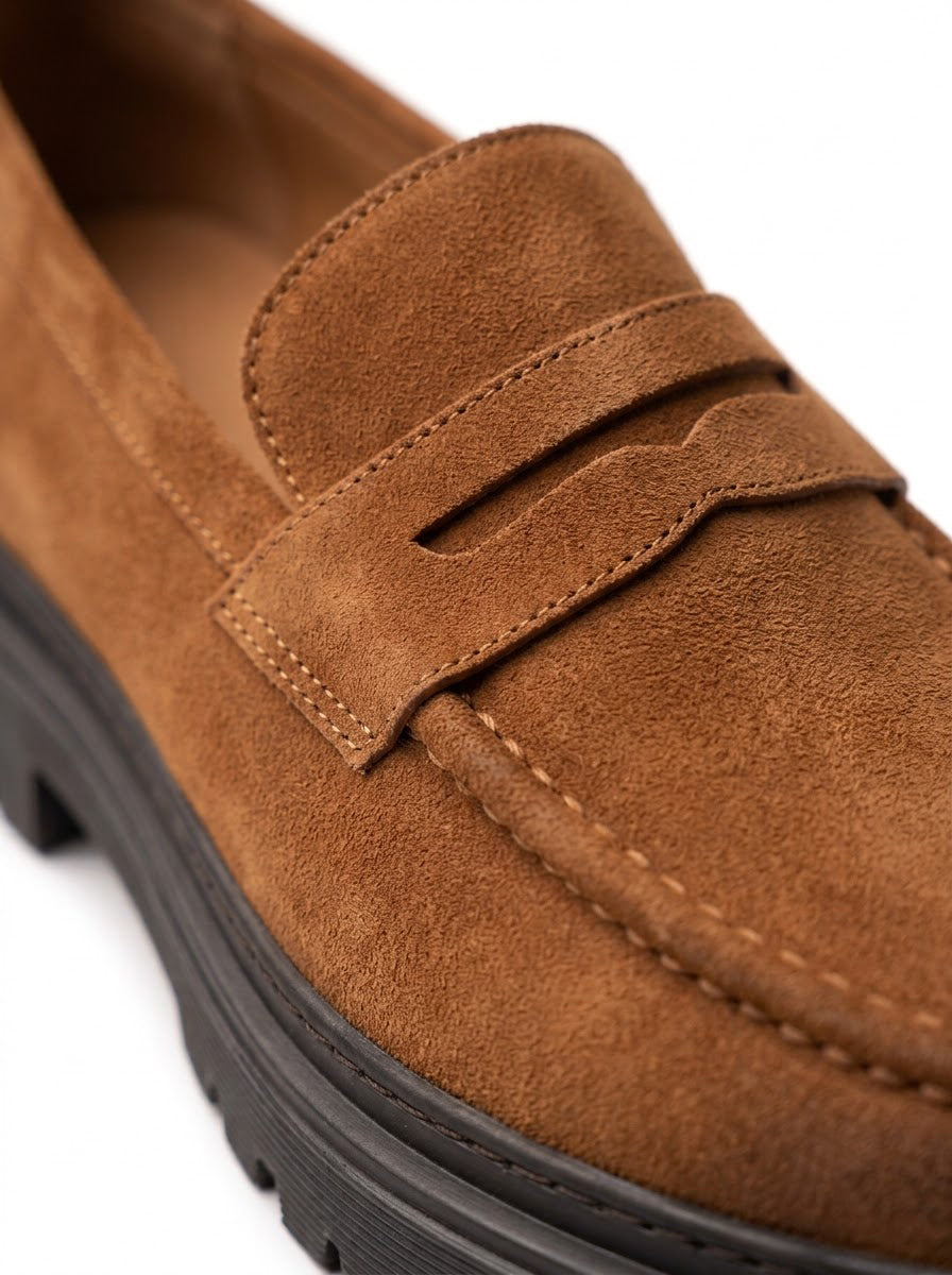 The Amalfi Nocciola Suede Chunky Loafer