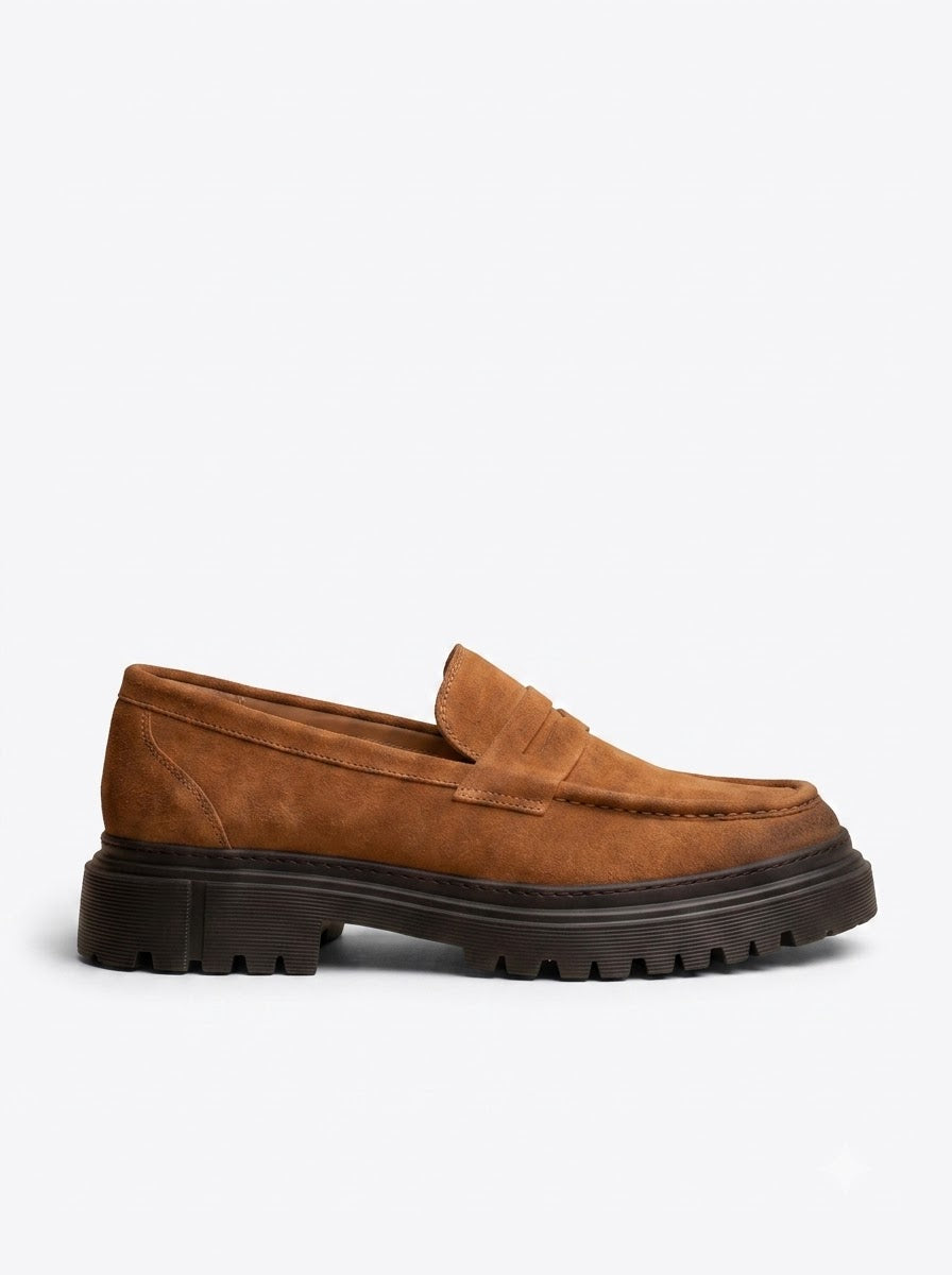 The Amalfi Nocciola Suede Chunky Loafer
